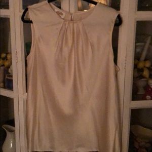Talbots Silk Spandex Champagne Pleated Camisole
